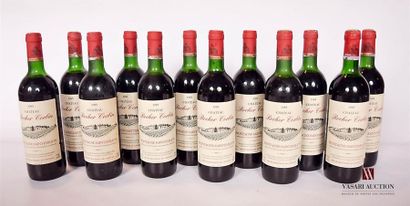 null 12 bottlesChâteau ROCHER CORBINMontagne St Emilion 1985And
 good (1 torn). N:...