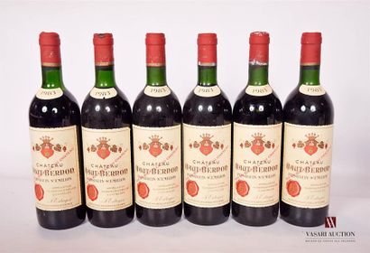 null 6 bouteilles	Château HAUT BERNON	Puisseguin St Emilion	1983
	Et. un peu tachées....