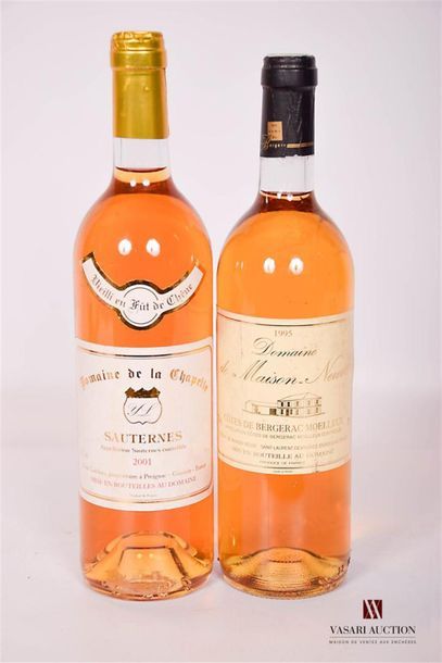 null Set of 2 bottles including:
 1 bottleDOMAINE DE MAISON NEUVECôtes de Bergerac...