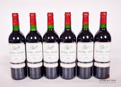 null 6 bouteilles	MICHEL LYNCH	Bordeaux mise nég.	1994
	Et. impeccables. N : 4 bas...