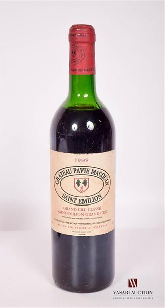 null 1 bottleChâteau PAVIE MACQUINSt Emilion GCC1989And
 a little stained. N: ht...