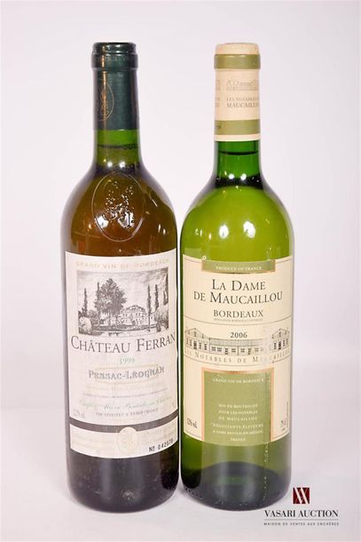 null Lot de 2 bouteilles comprenant :		
1 bouteille	Château FERRAN	Pessac Léognan...