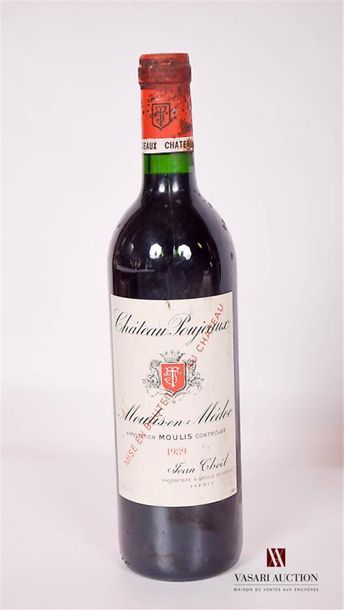 null 1 bouteille	Château POUJEAUX	Moulis 	1989
	Et. tachée. N : mi/bas goulot.		...