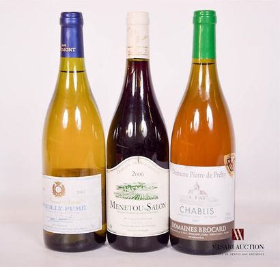 null Set of 3 bottles including:
 1 bottle SMOKED POUILLY "Le Grand Plateau" put...