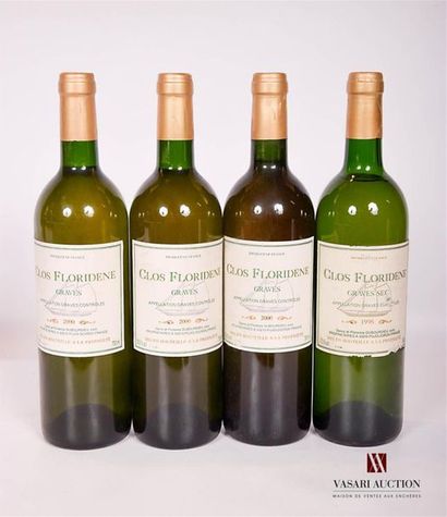 null 4 bouteilles	CLOS FLORIDÈNE	Graves blanc	
	3 blles de 2000, 1 blle de 1996.		
	Et....