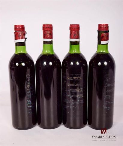 null 4 bottlesChâteau LA GAFFELIÈRESt Emilion 1st GCC1978Without
 label. Skirts cut...