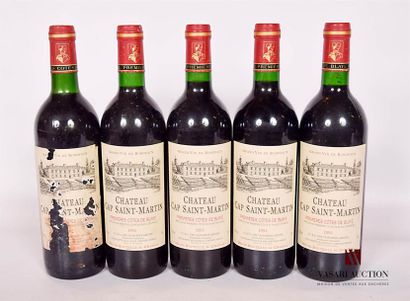 null 5 bottlesChâteau CAP SAINT MARTIN 1st Côtes de Blaye4
 bottles from 1993, 1...