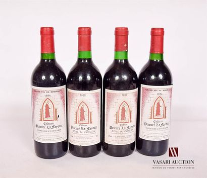 null 4 bouteilles	Château PRIEURÉ LA FAYOTTE	Côtes de Castillon	
	1 blle de 1994,...