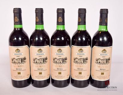 null 5 bottlesRIOJA put Bodegas Muriel "Reserva"1985And
 hardly stained. N: 1 low...