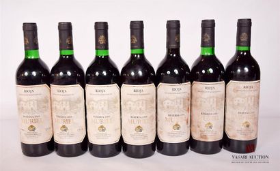 null 7 bouteilles	RIOJA mise Bodegas Muriel "Reserva"		1988
	Et. un peu fanées et...