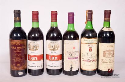 null Lot de 6 bouteilles de vins d'Espagne comprenant :		
1 bouteille	RIOJA Vina...
