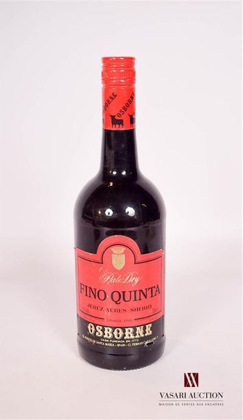 null 1 bouteille	JEREZ Fino Quinta "Pale Dry" mise Osborne		NM
	15,5° - 75 cl. Et....