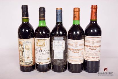 null Lot de 5 bouteilles de vins d'Espagne comprenant :		
1 bouteille	RIOJA Gran...