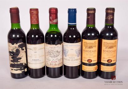 null Lot de 6 demies comprenant :		
1 Demie	Château ..... PONTET	St Emilion	1986
1...