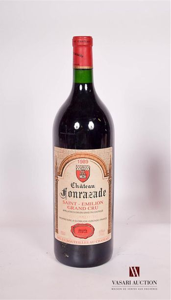 null 1 MagnumChâteau FONRAZADESt Emilion GC1989Et
. barely stained. N: mid/low n...