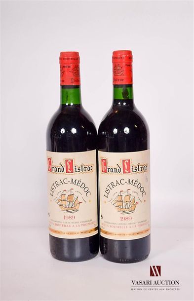 null 2 bouteilles	GRAND LISTRAC	Listrac Médoc	1989
	Et. impeccables (1 accroc). N...