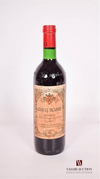 null 1 bottle CLOSED THE PICASSOUPomerol1982And
 withered and stained. N: low ne...