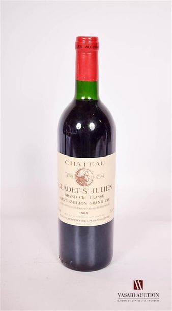 null 1 bouteille Château GUADET ST JULIEN	St Julien GCC	1988
	Et. excellente. N :...