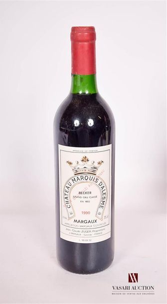 null 1 bouteille Château MARQUIS D'ALESME BECKER	Margaux GCC	1990
	Et. excellente....