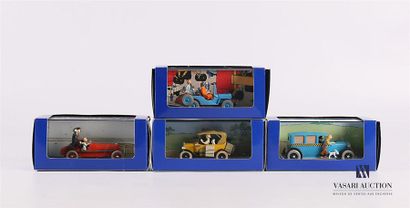 null TINTIN
Lot de quatre figurines miniatures " en voiture Tintin " comprenant :...