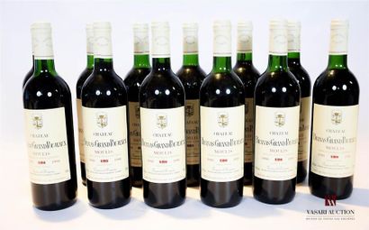 null 12 bouteilles	CHÂTEAU BRANAS GRAND POUJEAUX	Moulis	1998
	Et. impeccables. N...