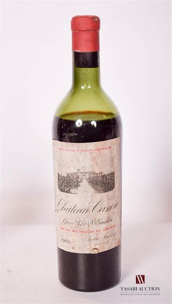 null 1 bouteille	CHÂTEAU CANON	St Emilion 1er GCC	1953
	MDC. Et. fanée et tachée...