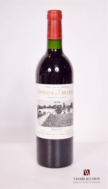 null 1 bouteille	DOMAINE DE CHEVALIER	Graves GCC	1978
	Et. impeccable. N : bas g...