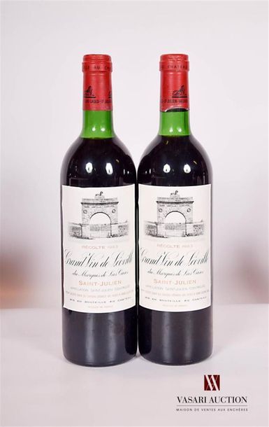 null 2 bouteilles	Château LÉOVILLE LAS CASES	St Julien GCC	1983
	Et. excellentes....