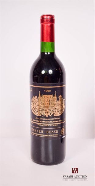 null 1 bouteille	Château PALMER	Margaux GCC	1990
	Et. bonne (2 petits accrocs, 1...