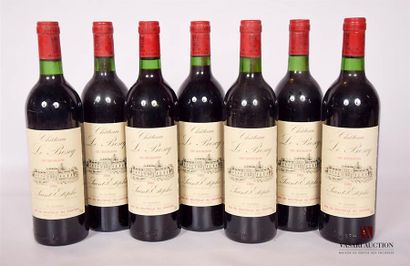 null 7 bouteilles	Château LE BOSCQ	St Estèphe CB	1983
	Et. excellentes. N : 2 mi...