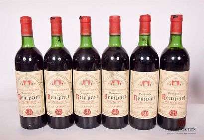 null 6 bouteilles	DOMAINE DU REMPART	Pomerol	1982
	Et. un peu tachées. 3 capsules...