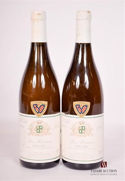 null 2 bouteilles	MERCUREY "Les Rosières" mise nég.		2002
	Et. tachées. N : top....