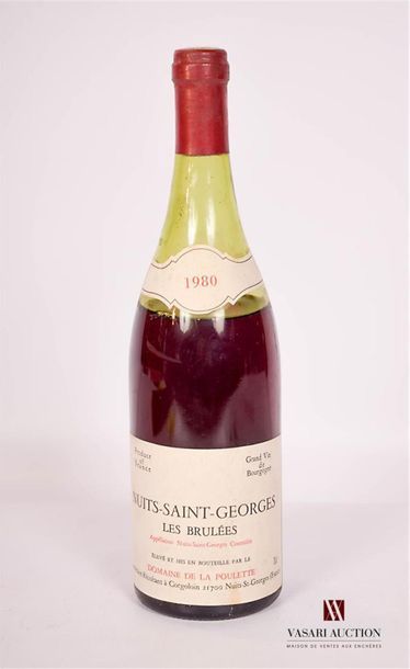 null 1 bouteille	NUITS ST GEORGES "Les Brulées mise Dom. De La Poulette		1980
	Et....