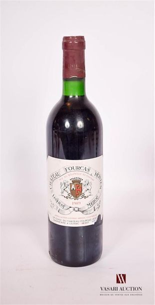 null 1 bouteille Château FOURCAS HOSTEN	Listrac Médoc	1989
	Et. un peu tachée (1...