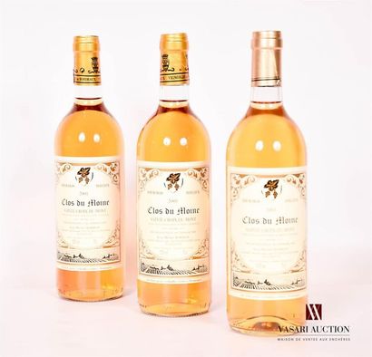 3 bouteilles	CLOS DU MOINE	Ste Croix Du Mont	2001...