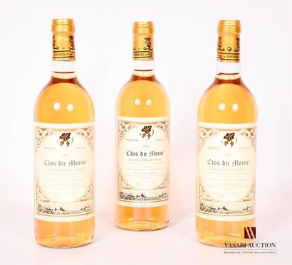 null 3 bouteilles	CLOS DU MOINE	Ste Croix Du Mont	2001
	Moelleux. Et. légèrement...