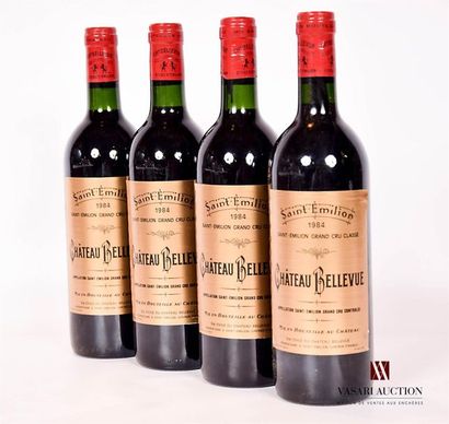 4 bouteilles	Château BELLEVUE	St Emilion...