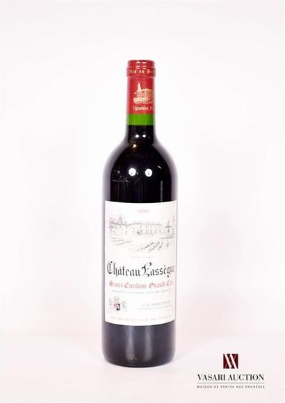 null 1 bouteille	Château LASSÈGUE	St Emilion GC	1996
	Et. un peu tachée. N : mi ...