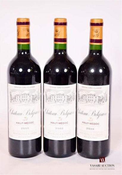 3 bouteilles	Château BELGRAVE	Haut Médoc...