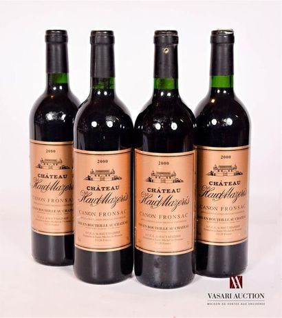 4 bouteilles	Château HAUT MAZERIS	Canon Fronsac	2000
	Et....
