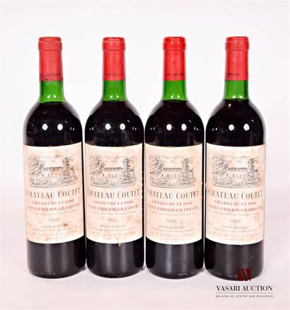 null 4 bouteilles	Château COUTET	St Emilion GCC	1985
	Et. fanées et tachées. N :...