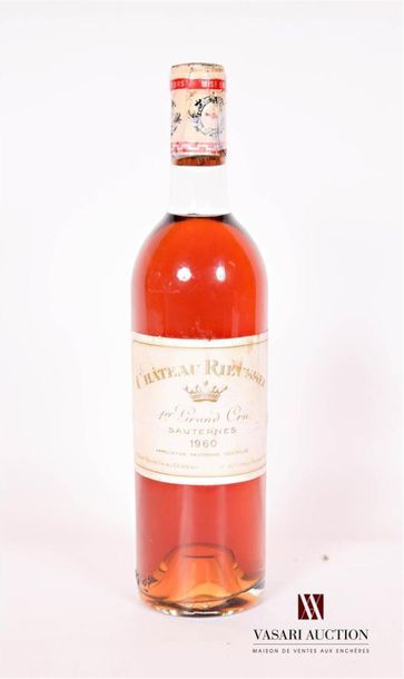 null 1 bouteille	Château RIEUSSEC	Sauternes 1er GCC	1960
	Et. un peu fanée et tachée...