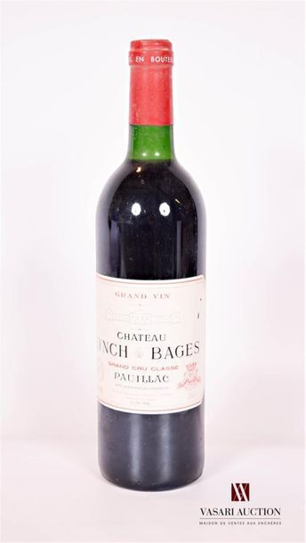 null 1 bouteille	Château LYNCH BAGES	Pauillac GCC	1988
	Et. un peu tachée (2 accrocs)....