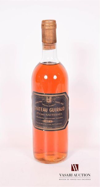 null 1 bouteille	Château GUIRAUD	Sauternes 1er GCC	1971
	Et. un peu fanée, quelques...