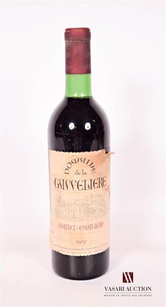 null 1 bouteille	DOMAINE DE LA GAFFELIÈRE	St Emilion	1967
	Et. tachée et déchirée....