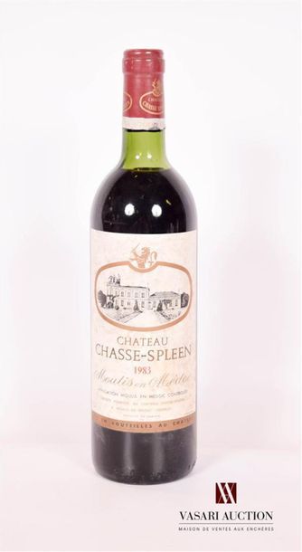 null 1 bouteille	Château CHASSE SPLEEN	Moulis	1983
	Et. tachée sinon parfaitement...