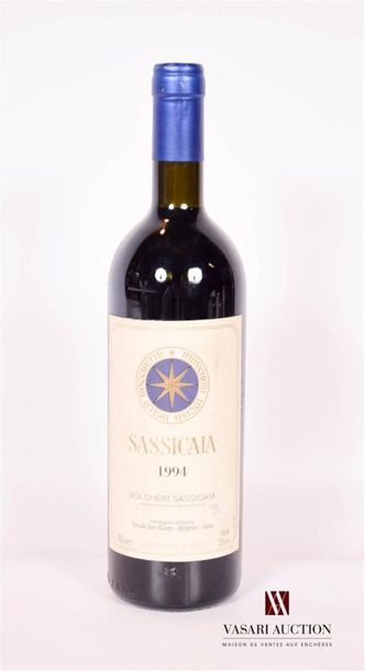 null 1 bouteille	SASSICAIA (Italie)		1994
	Et. un peu tachée (1 petit accroc). N...