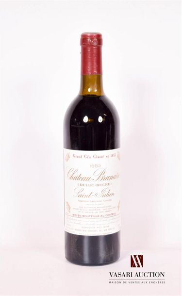 null 1 bouteille	Château BRANAIRE DUCRU	St Julien GCC	1982
	Et. un peu tachée. N...