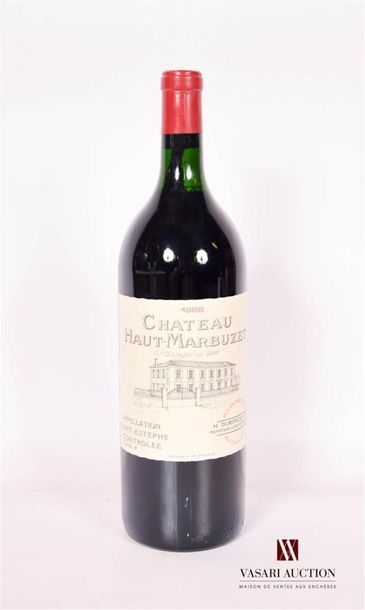 null 1 Magnum	Château HAUT MARBUZET	St Estèphe	1988
	Et. excellente. N : tout en...