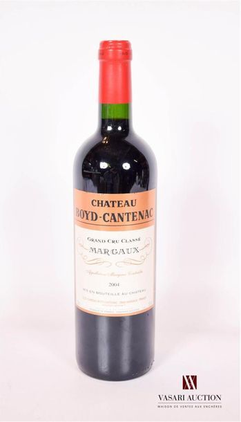 null 1 bouteille	Château BOYD CANTENAC	Margaux GCC	2004
	Et. un peu tachée, griffée...